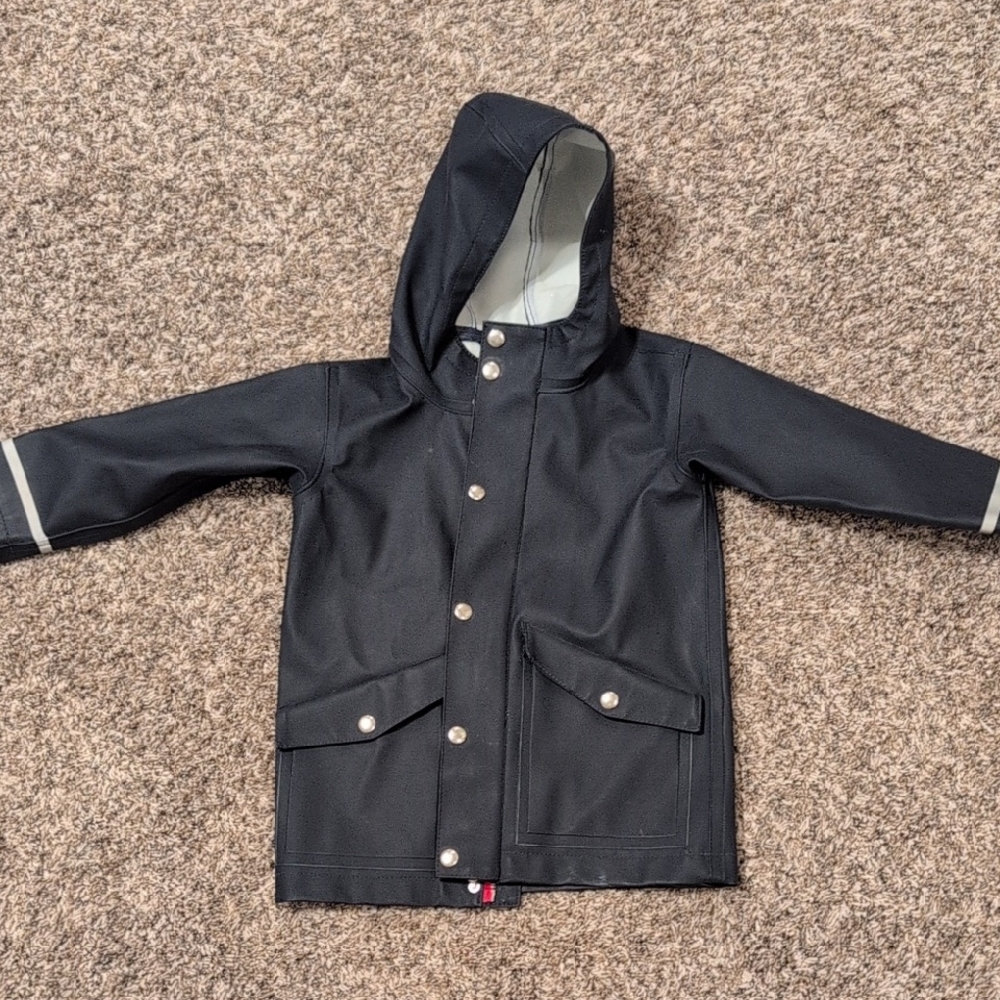 Hanna Andersson Blue Navy Kids Raincoat Reflective 100cm